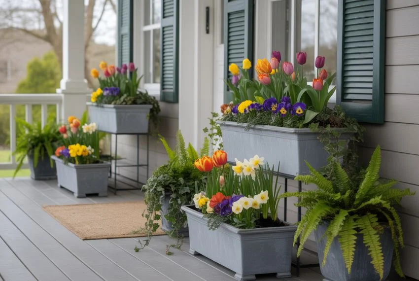 Add Seasonal Flowers and Greenery