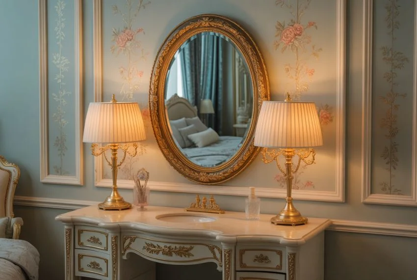 Add a Gilded or Oval Mirror
