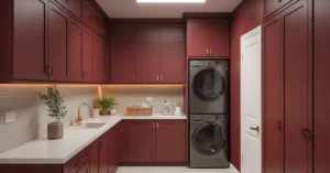 Burgundy Laundry Room Ideas Bringing Warmth and Drama to Utility Spaces