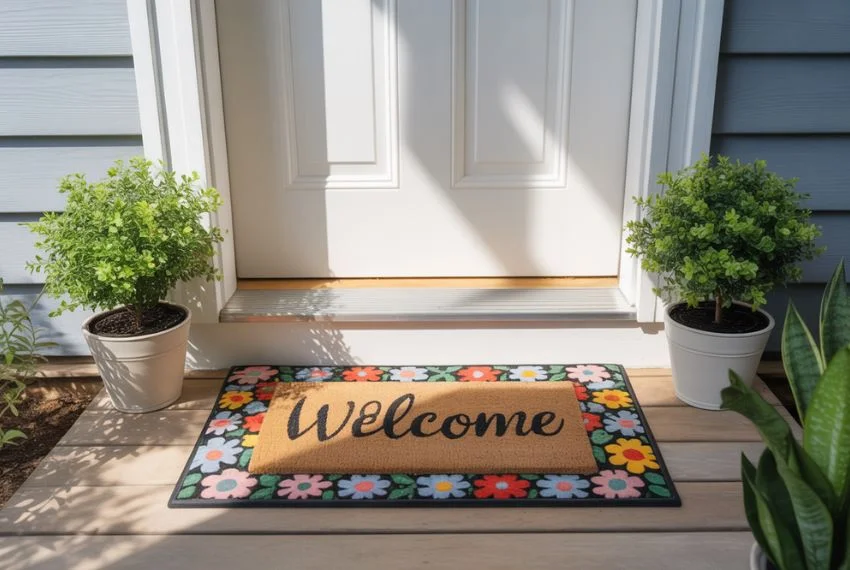 Create a Seasonal Welcome Mat Display