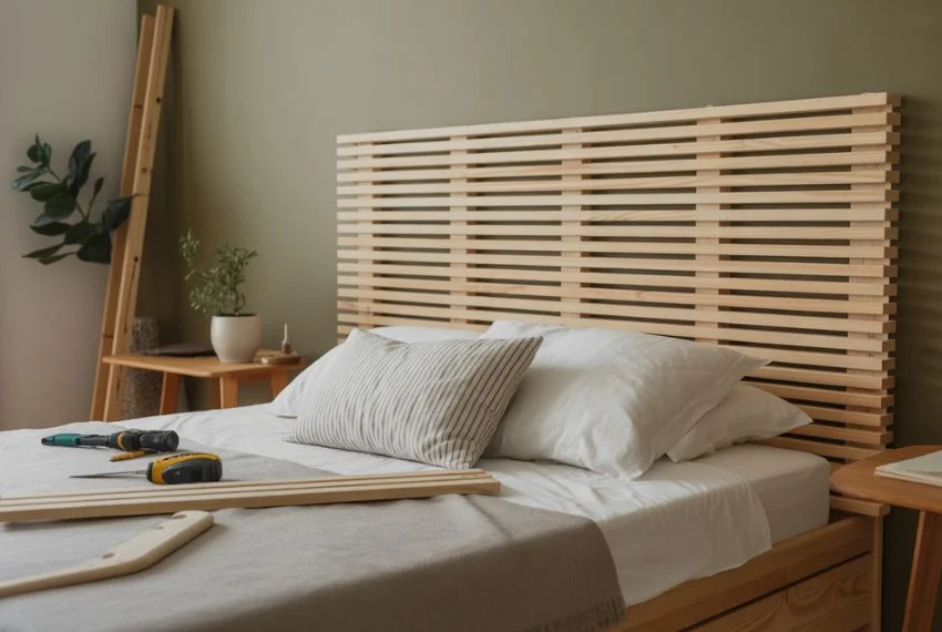 DIY Slatted Headboard Projects