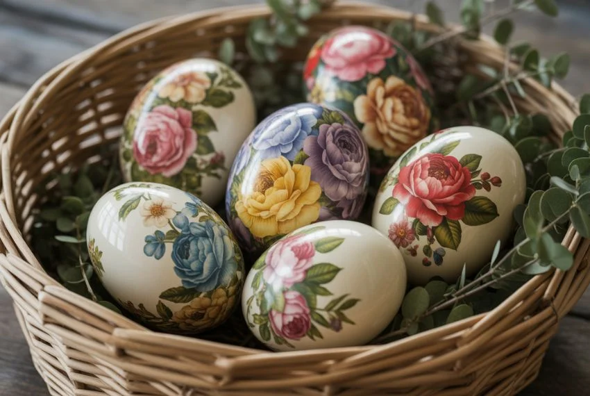 Decoupage Easter Eggs