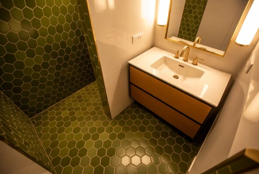 Elegant Olive Green Tiles