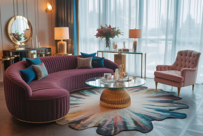 Elegant and Curved Furniture