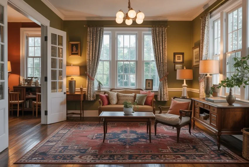 Flooring and Rugs That Ground the Space