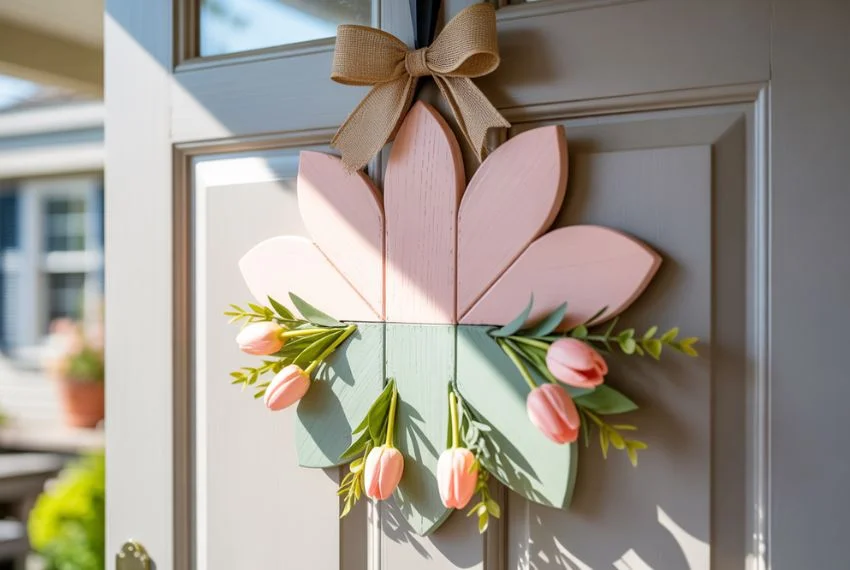 Floral Wooden Cutout Door Hangers