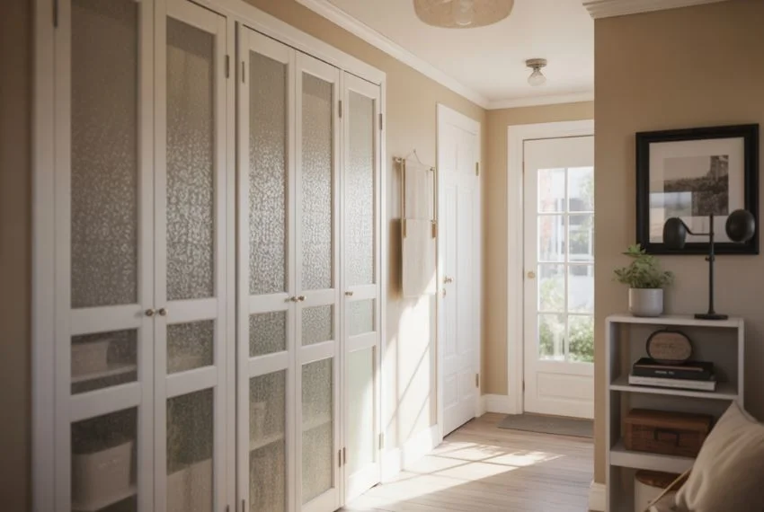 Glass Panel Doors to Lighten the Space