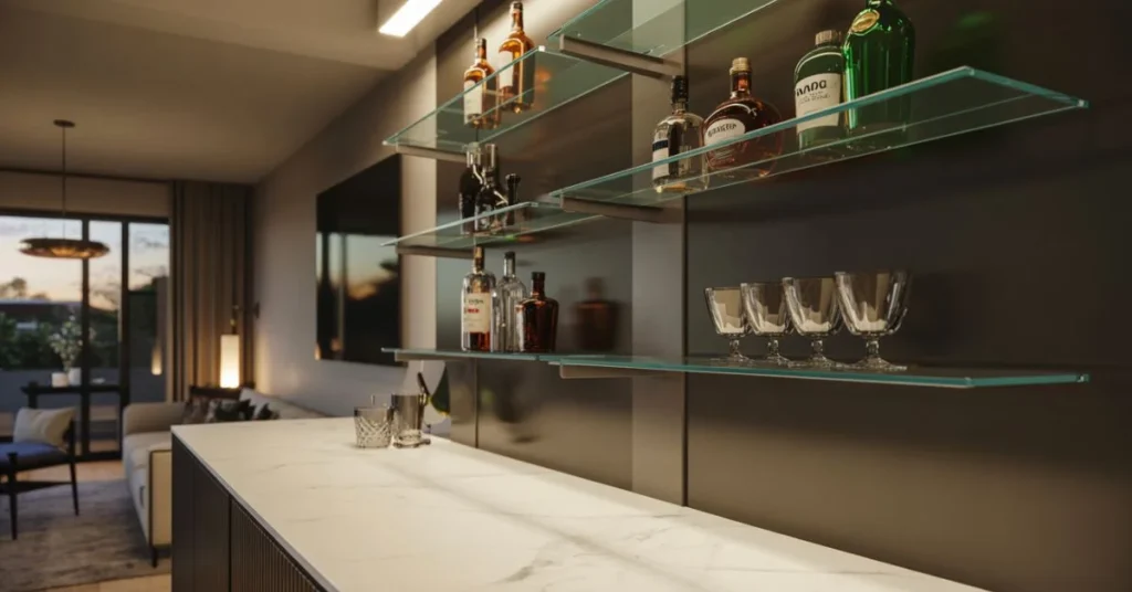 Glass Shelf for Home Bar