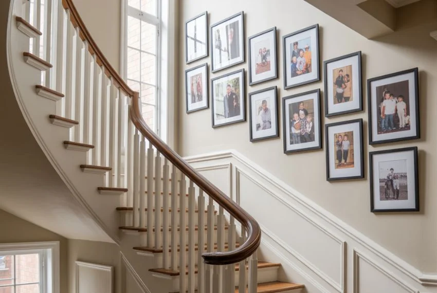 Hallway and Staircase Gallery Wall Ideas That Tell a Story
