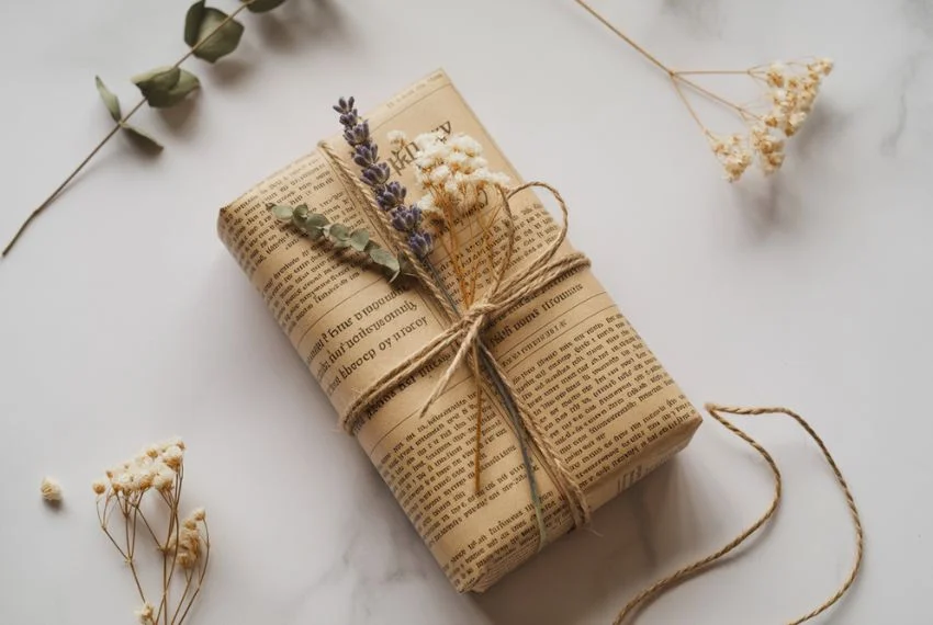 Handmade Newspaper Gift Wrapping