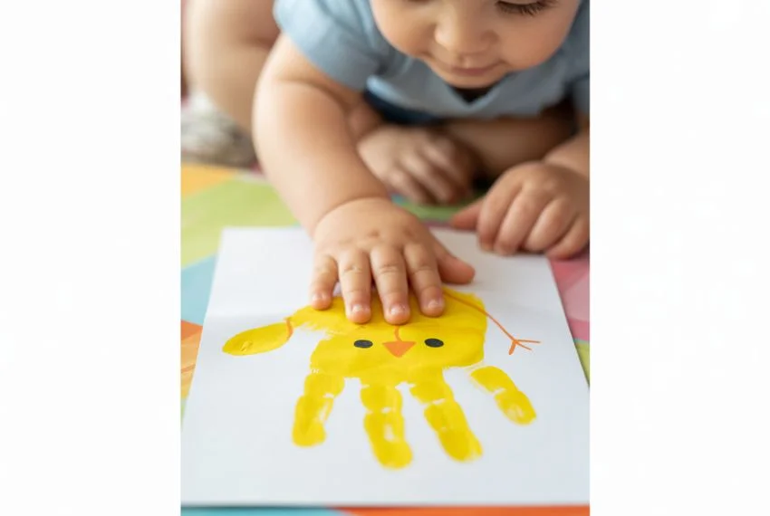Handprint Chick Art
