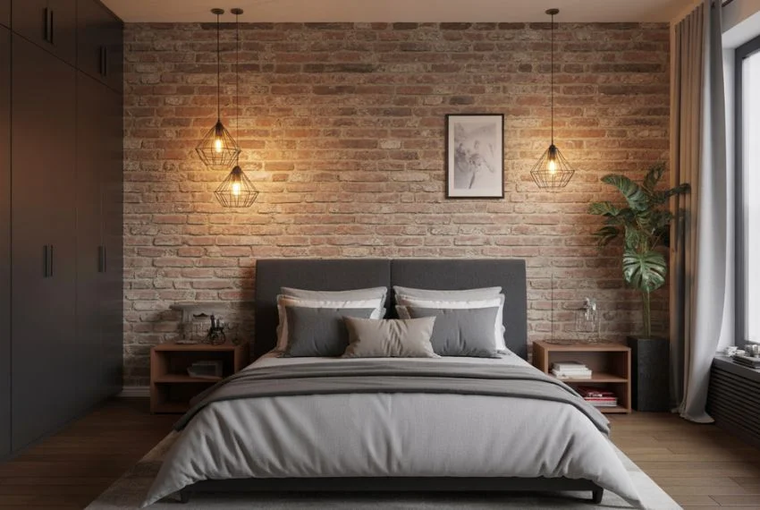 Industrial Lighting to Enhance Brick Walls