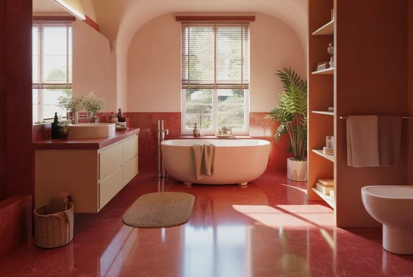 Is Red Marble Practical for Everyday Bathrooms