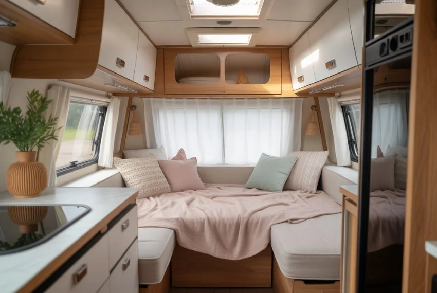 Light and Airy Colour Choices That Expand Your Camper