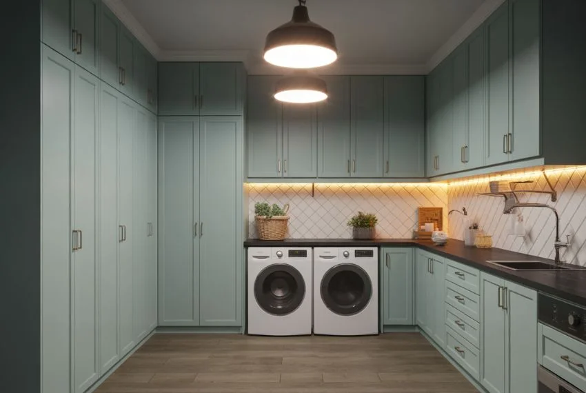 Lighting Ideas That Enhance Dusty Blue Spaces