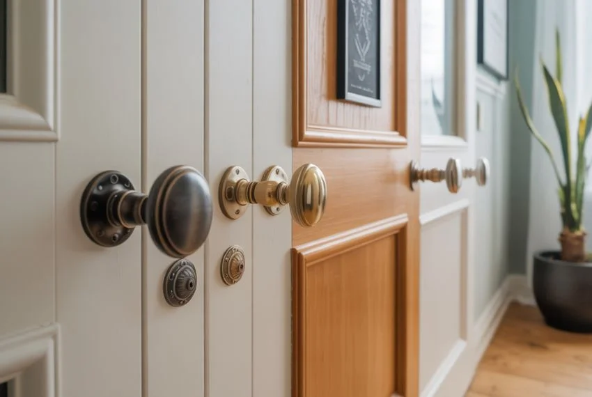 Mixed Metal Door Knobs