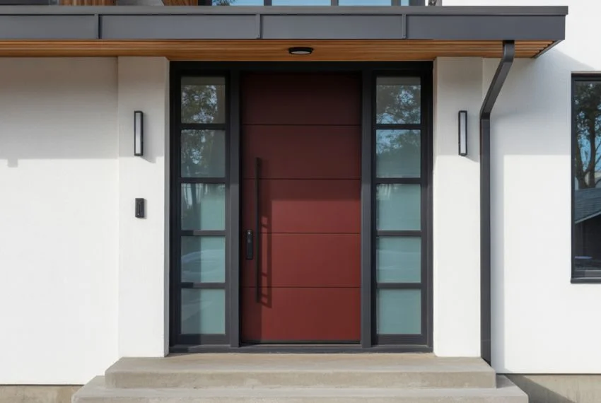 Modern Dark Red Front Door Ideas