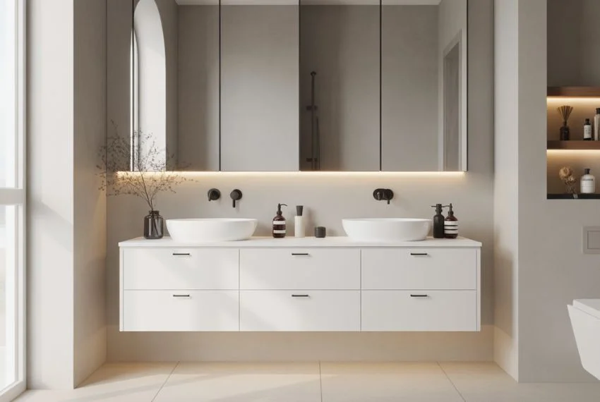 Modern Minimalist White Vanities