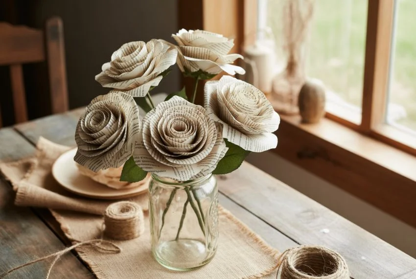 Newspaper Flowers That Never Fade