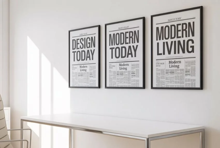 Newspaper Wall Art That Looks Designer-Made