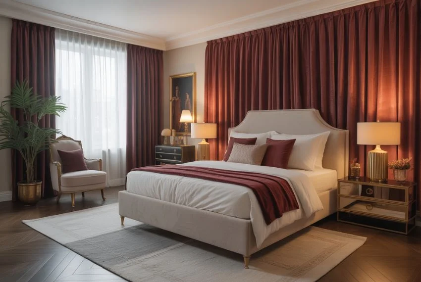 Pairing Velvet Curtains with Bedroom Furniture