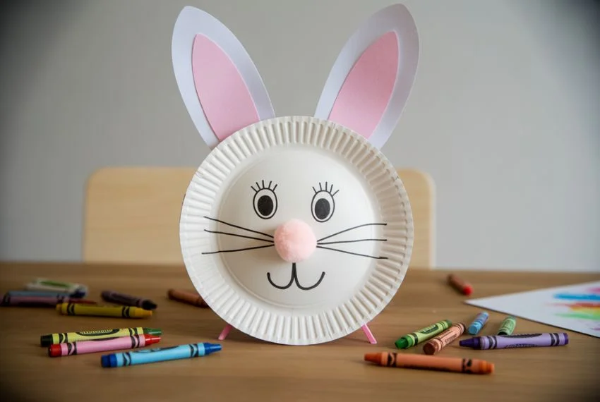 Paper Plate Bunny Faces