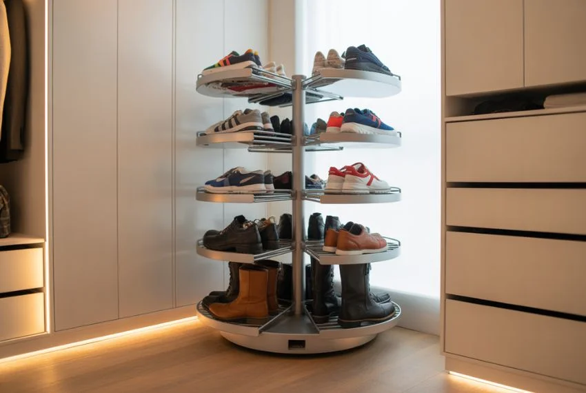 Rotating Shoe Racks