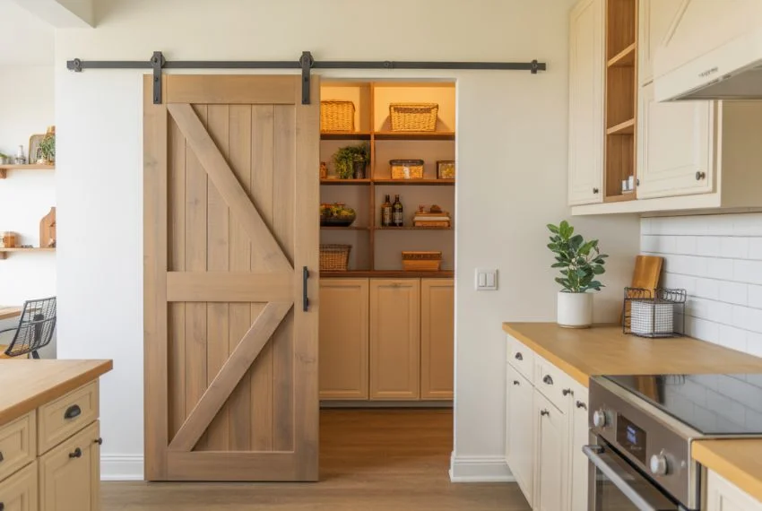 Sliding Barn Doors for a Rustic Modern Look