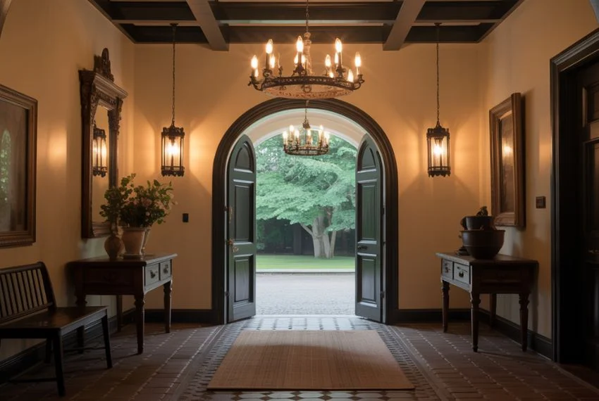 Statement Lighting with Old-World Charm
