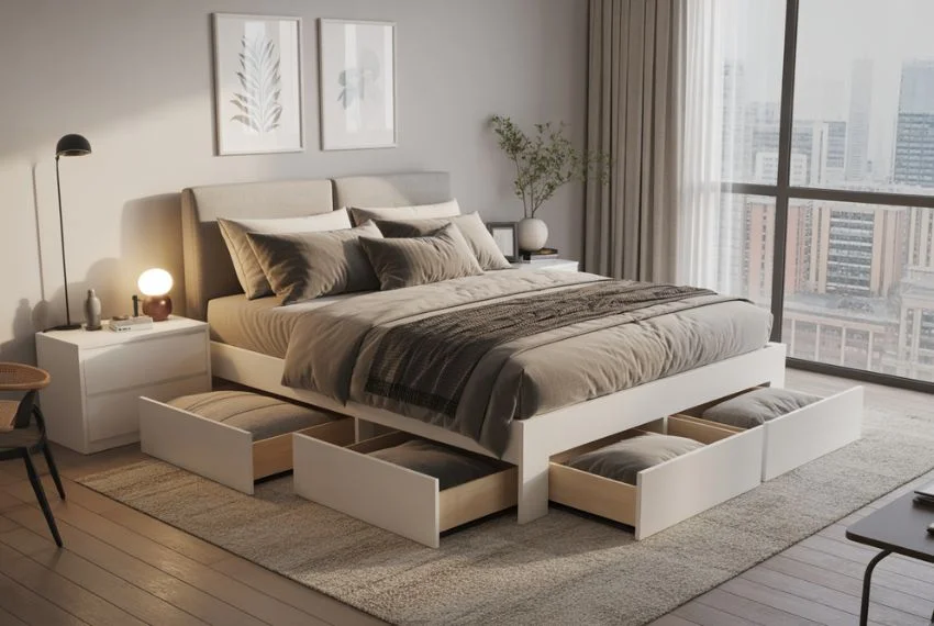 Storage Bed Frames for Small Bedrooms