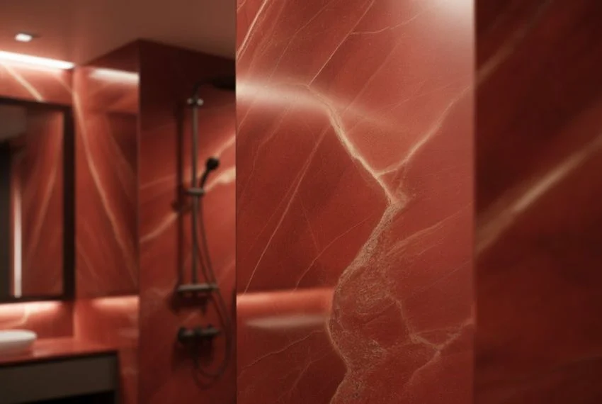 The Emotional Power of Red Marble in Bathroom Design