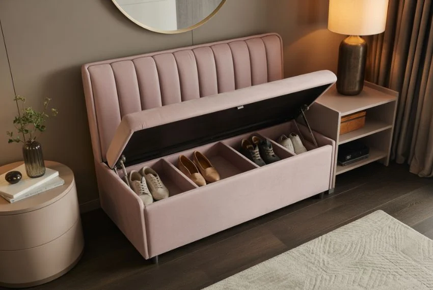 Upholstered Benches With Hidden Storage