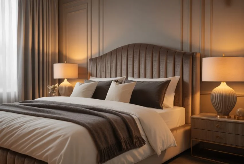 Upholstered Striped Headboards