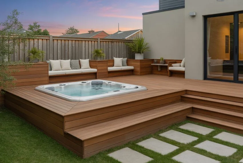 Use Built-In Decking for a Seamless Look