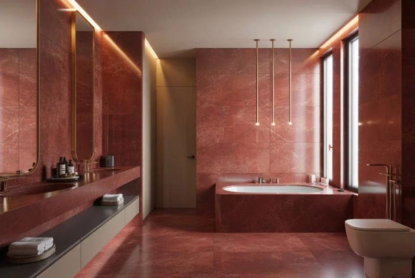 Why Designers Are Choosing Red Marble Over Neutral Stone