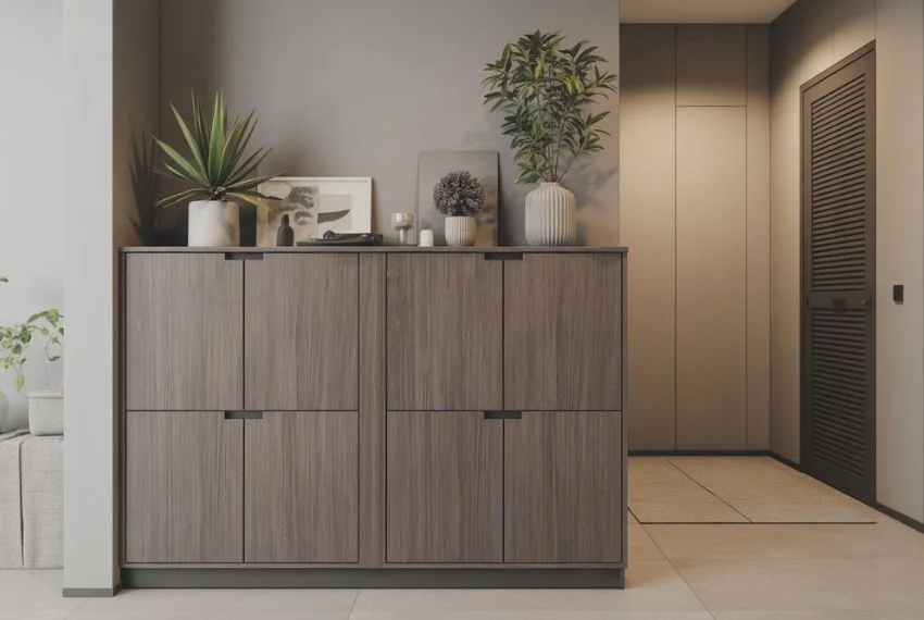 Wooden Shoe Cabinets with Doors