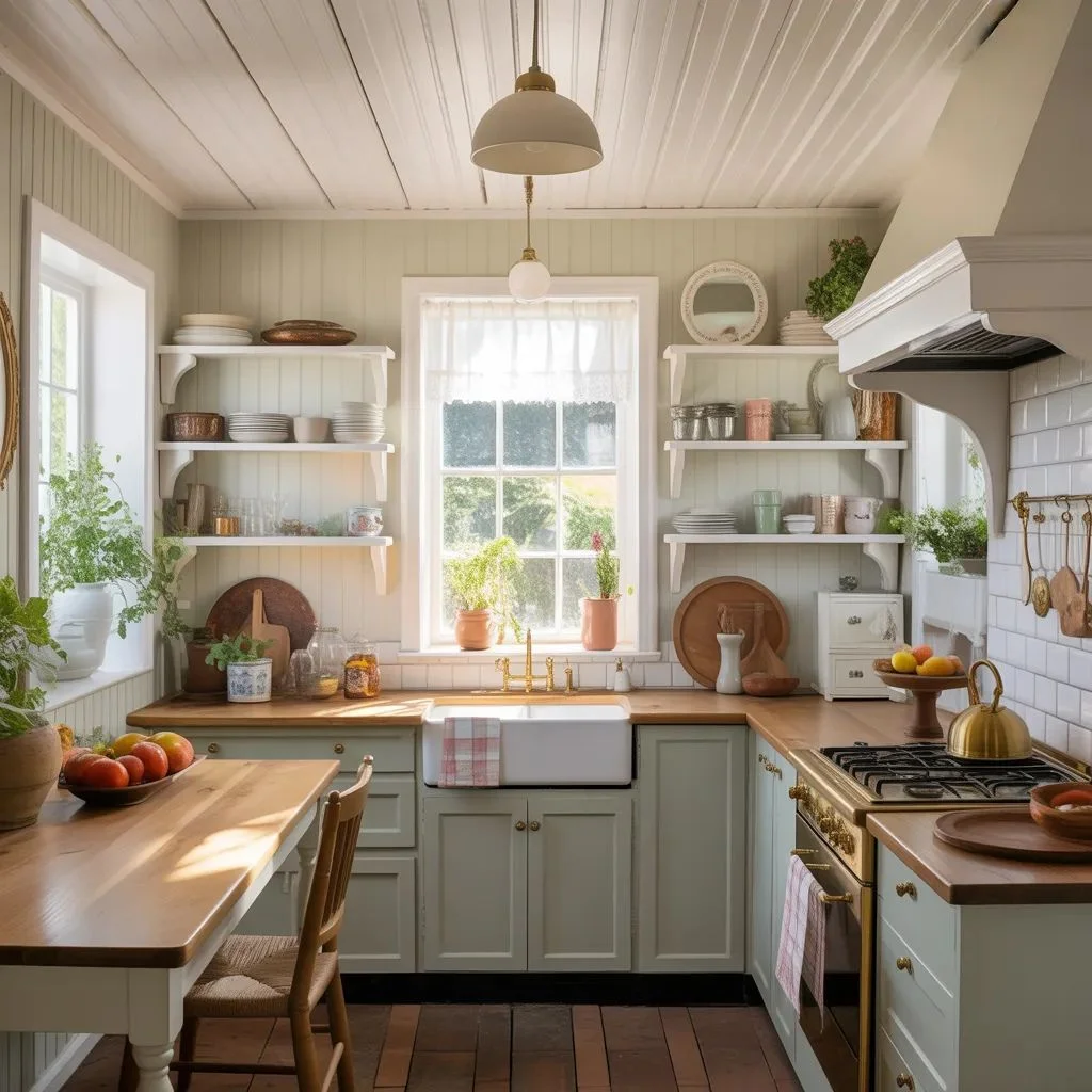 Beadboard and shiplap for soft cottage character
