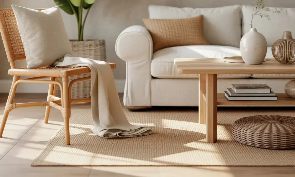 Bring in natural textures before adding beach accessories