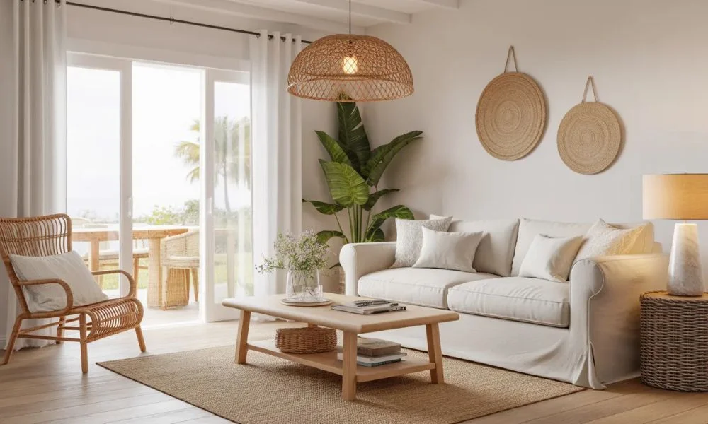 Bring in natural textures for a breezy Florida feel