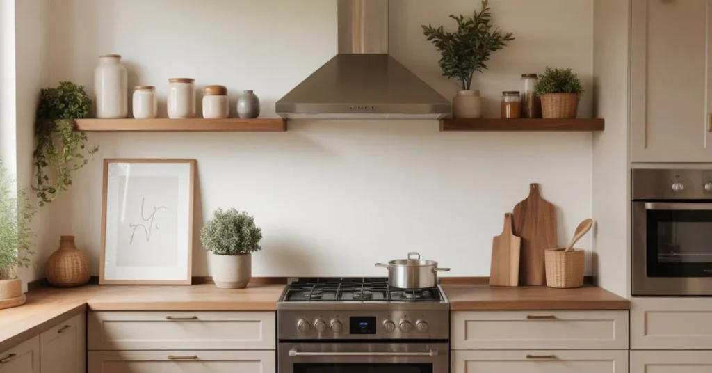 Budget-Friendly Above Stove Shelf Decor That Looks Designer-Made