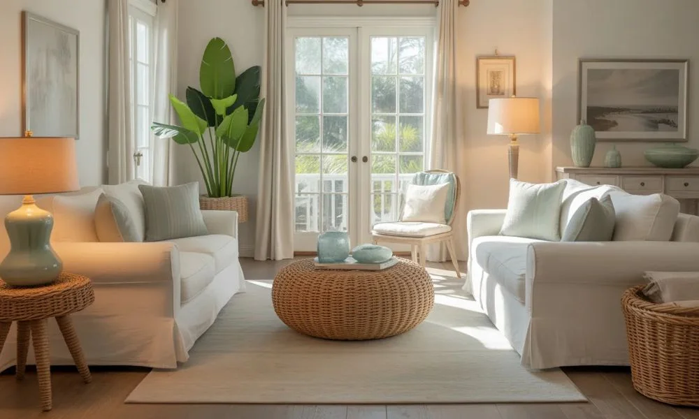 Build your rooms around soft coastal colours