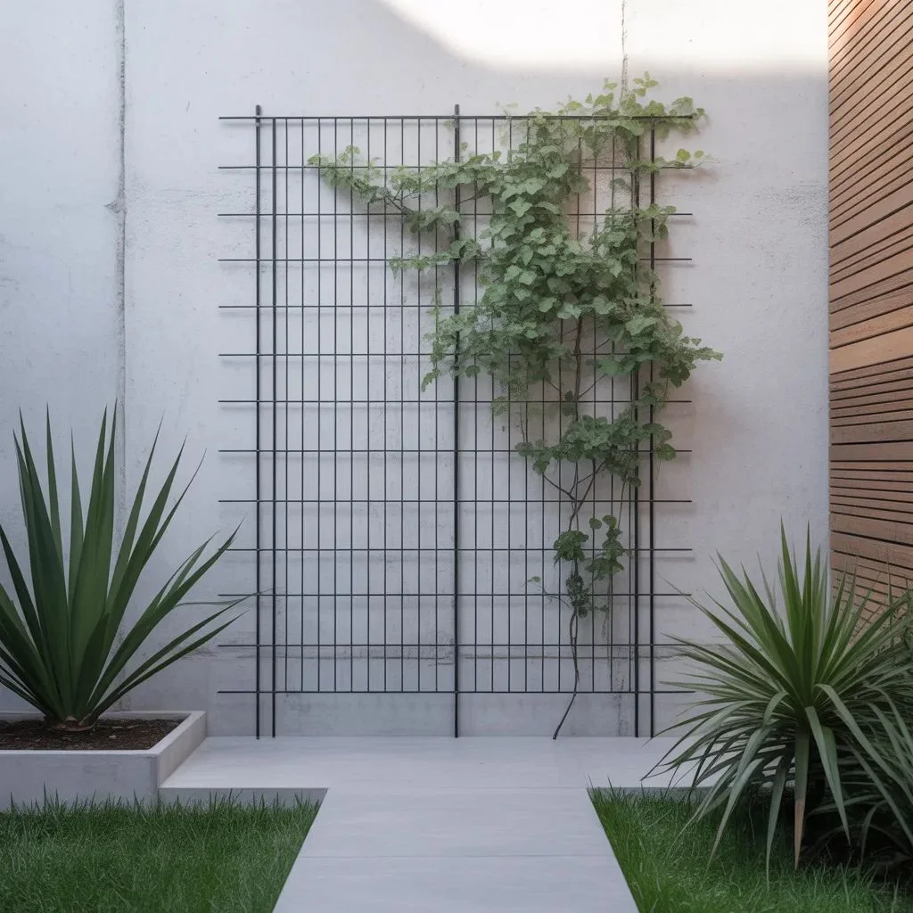 Choose a Slim Wire Grid for a Modern Backyard