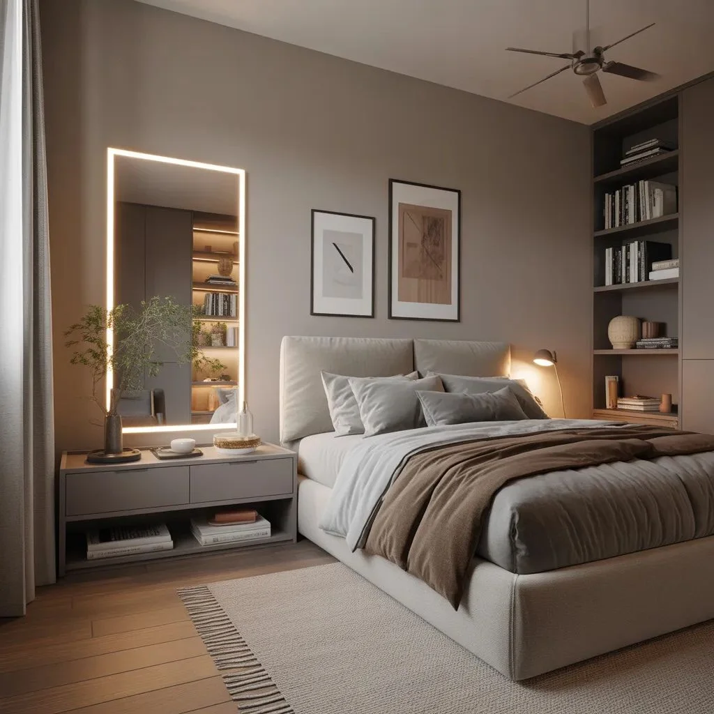 Create bedroom storage without a bulky dresser