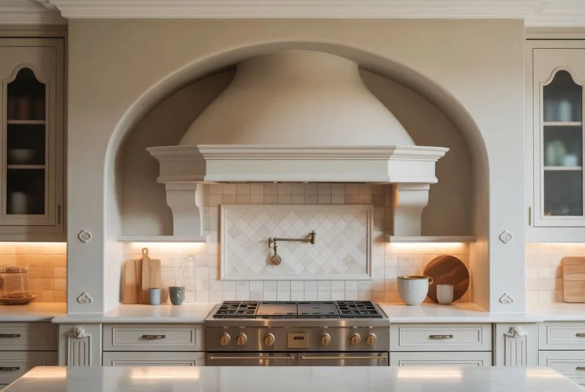 Curved Plaster Vent Hood Cover