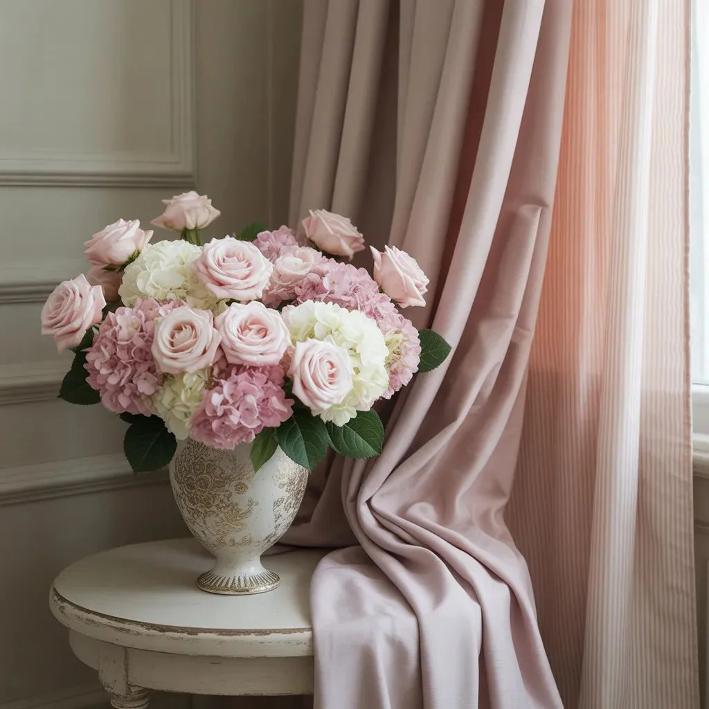 Drapery and Florals Carry the Romance