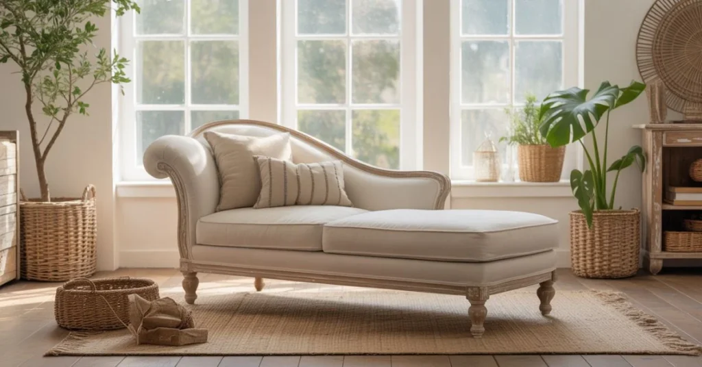 Farmhouse Chaise Lounges Inspired by Heritage and Natural Living