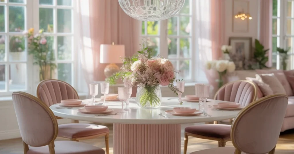 Feminine Dining Tables for Homes That Embrace Soft Luxury