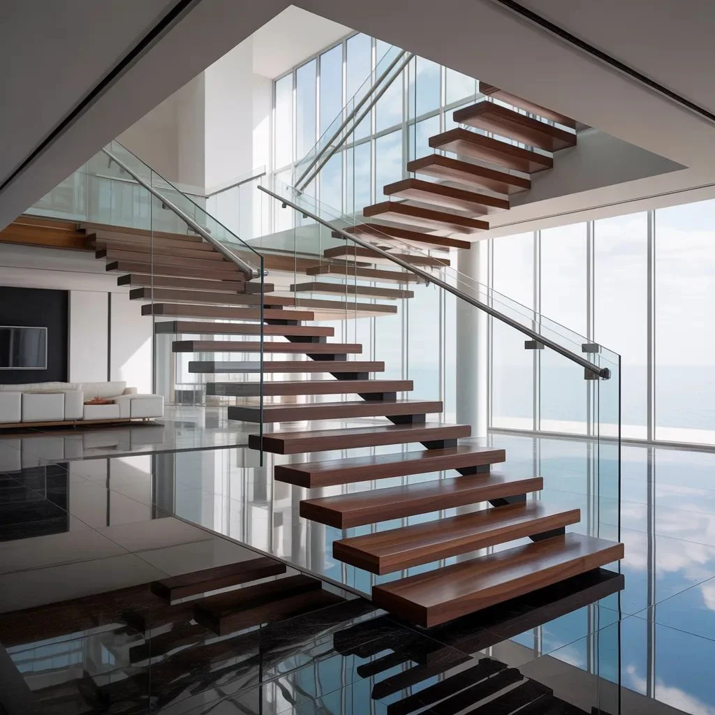 Floating stair pairings that feel high end