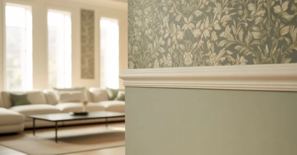 Half Wallpaper Half Paint Ideas