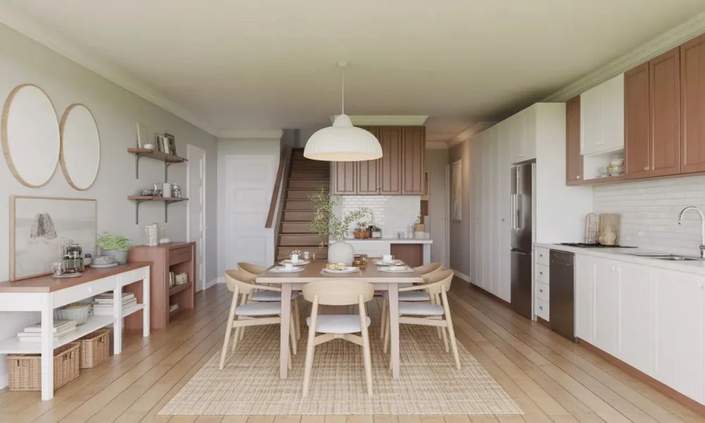 In open kitchens, create a zone without closing it off